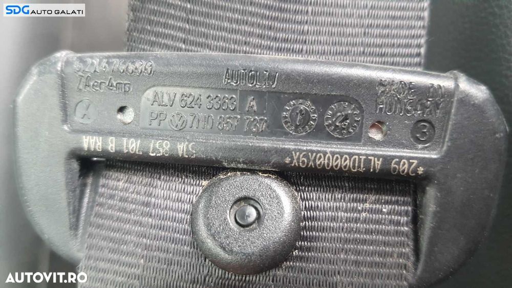 Centura Siguranta Stanga Fata Sofer Skoda Rapid 2012 - 2022 Cod 5JA857701B [C1584] - 3