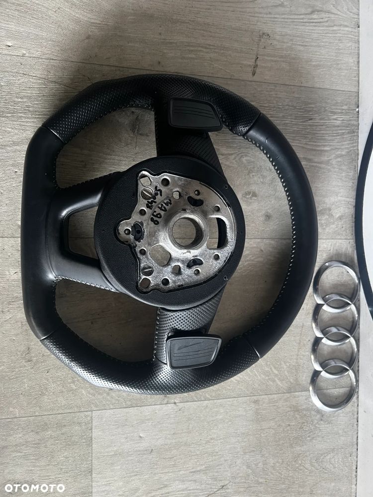 AUDI A4 A5 8W KIEROWNICA SKÓRA S-LINE 8W0419091AF ŁOPATKI - 6