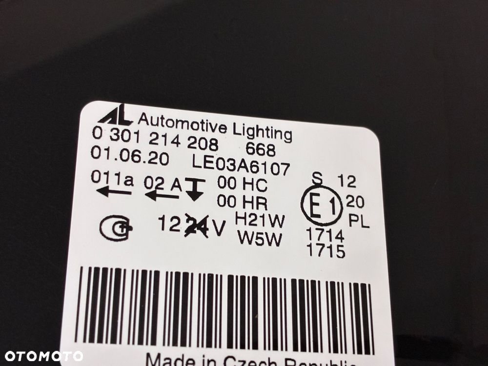 OPEL ZAFIRA B LAMPA PRZÓD PRZEDNIA PRAWA  EU 0301214208 93192444 13260845 - 3