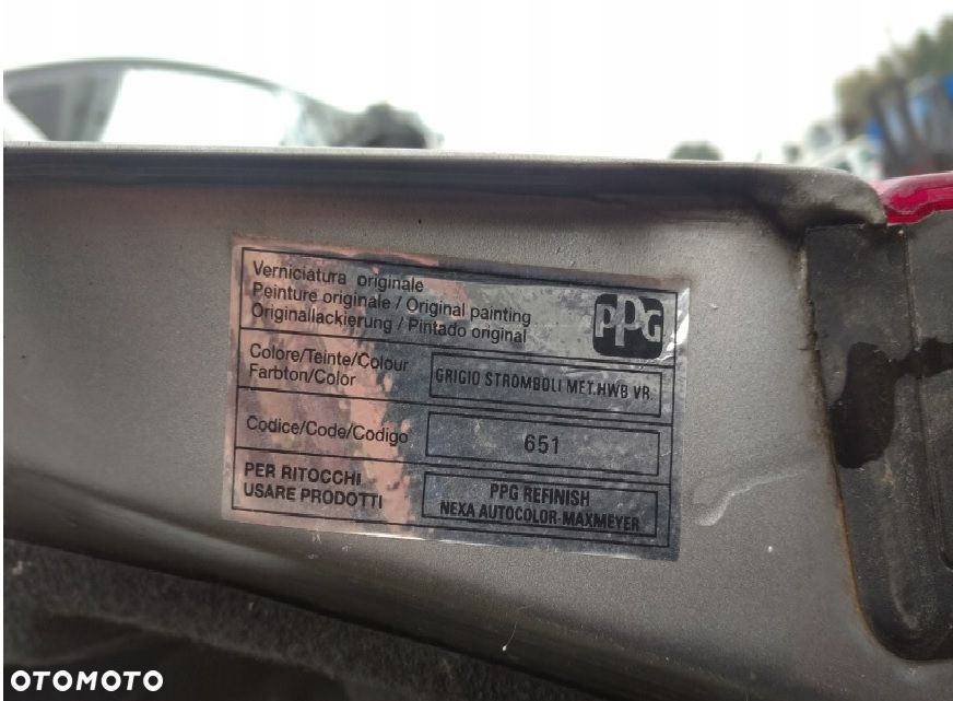 ALFA ROMEO 159 SEDAN DRZWI PRAWE TYŁ TYLNE 651 GRIGIO STROMBOLI MET.HWB VR. - 8