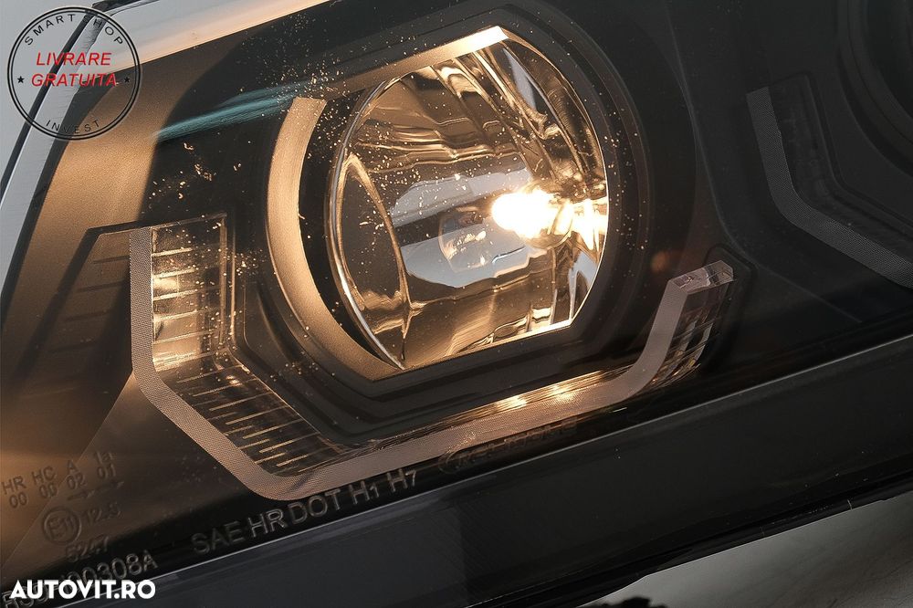Faruri 3D LED Angel Eyes BMW Seria 3 Limousine E90 Touring E91 (03.2005-08.2008) L- livrare gratuita - 10