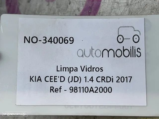 Limpa Vidros KIA CEE'D (JD) 1.4 CRDi Ref. 98110A2000 - NO. 340069 - 3