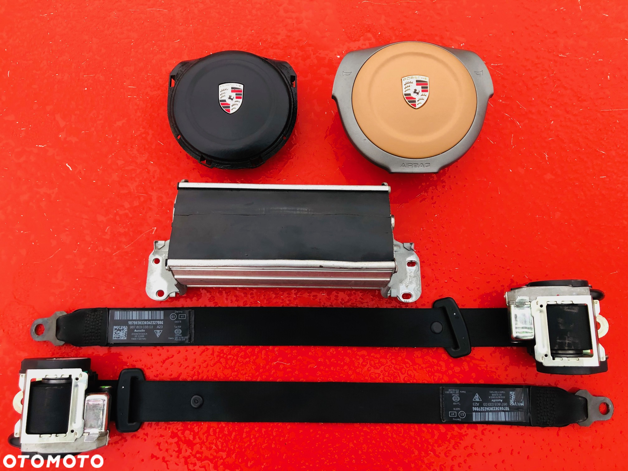 PORSCHE CARRERA 992 CABRIO KABRIOLET KAPOTAŻ PAŁĄK PIROTECHNICZNY ZAGŁÓWEK KURTYNA DESKA AIRBAG NABÓJ PASY PAS TURNOVER Raz2 - 5