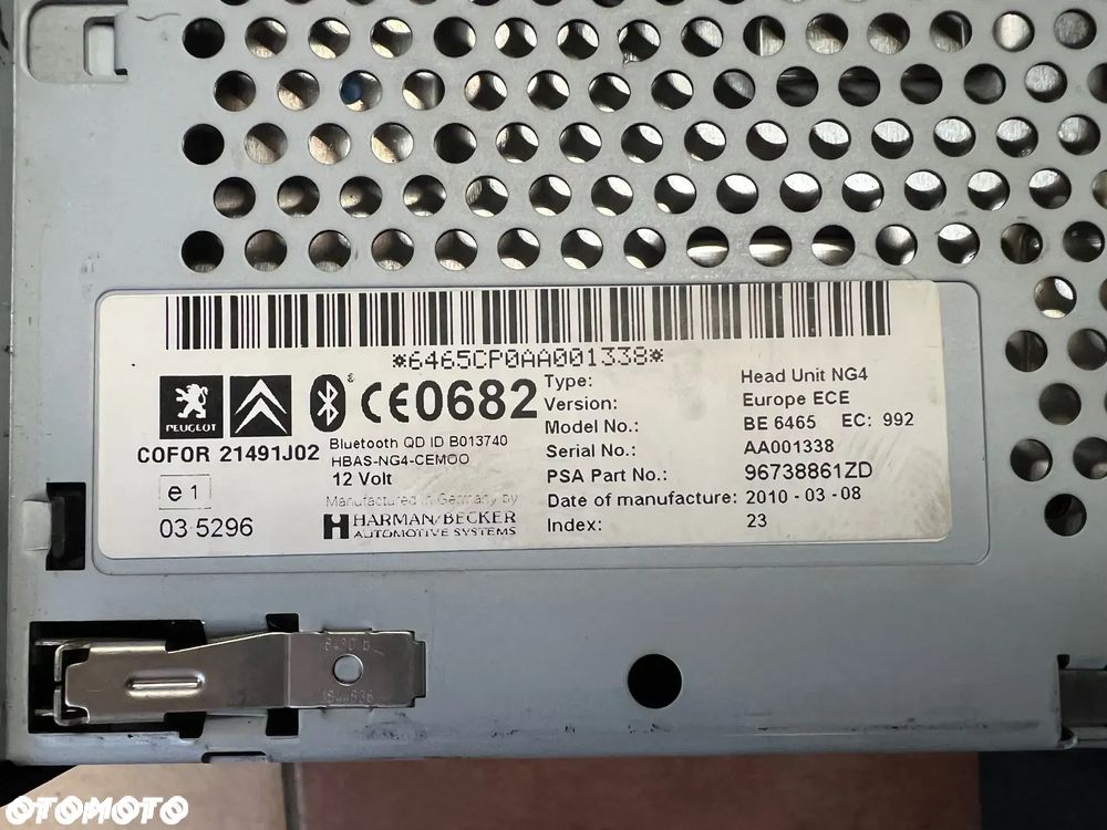 RADIO NAVI NAWIGACJA CITROEN C5 III 96738861ZD - 3