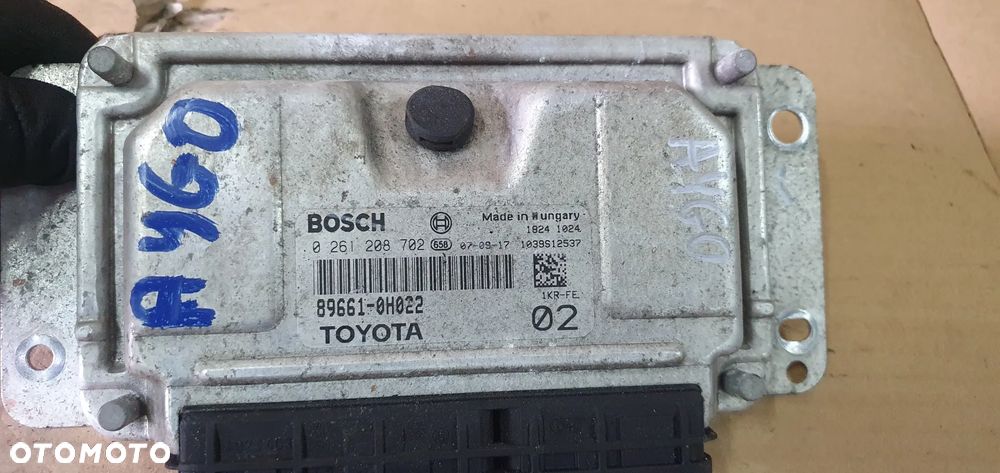 Komputer sterownik silnika Toyota Aygo 1.0 89661-0H022 0261208702 - 6
