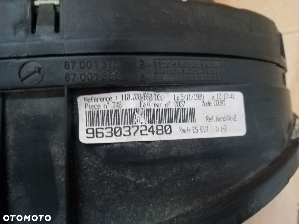 Licznik Zegar Peugeot 406 2.0HDI 9630372480 - 6