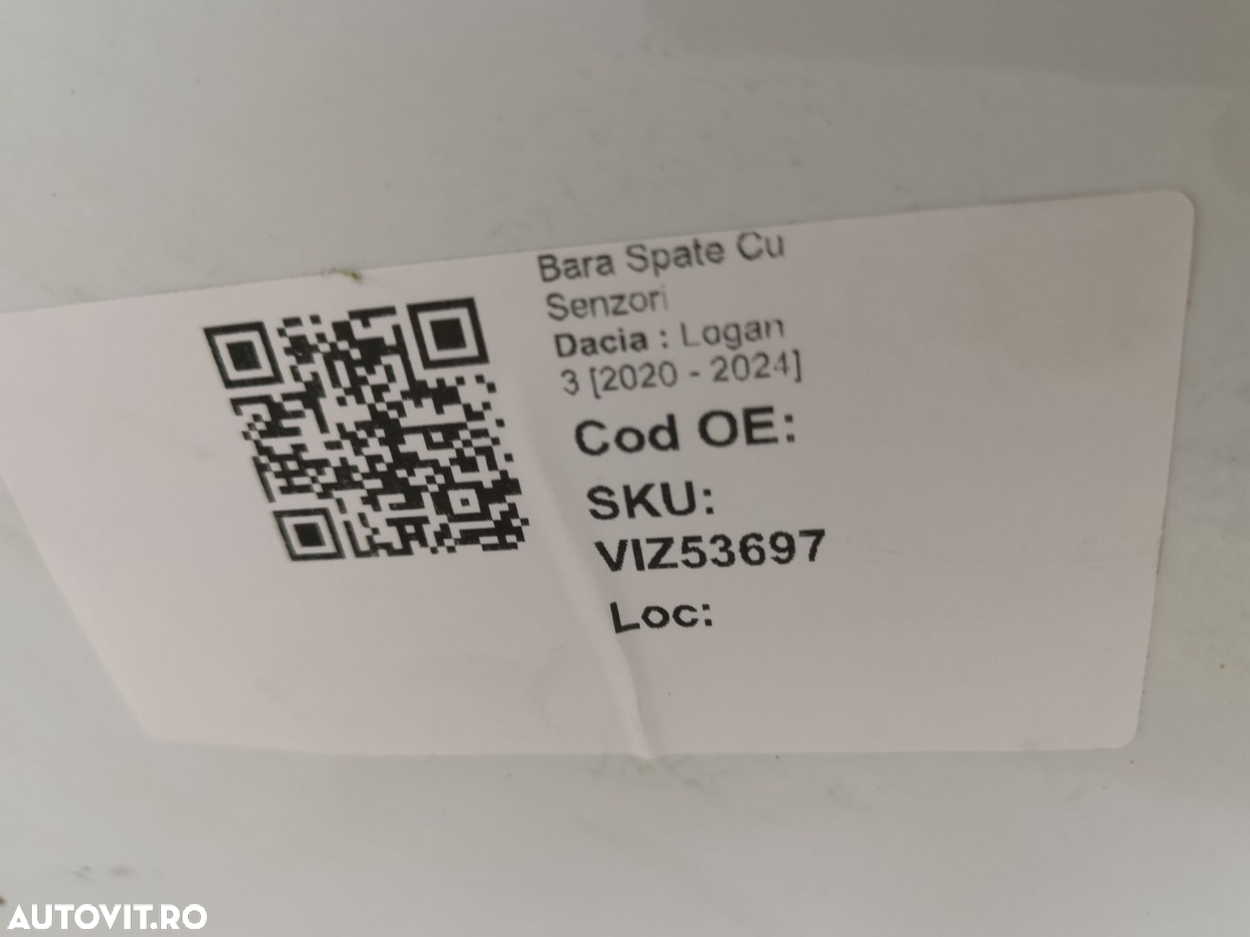 Bara Spate Cu Senzori Dacia  Logan 3 [2020 - 2024] Originala In Stare - 8