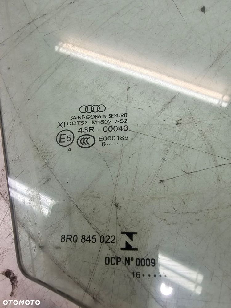 SZYBA BOCZNA DRZWI PRAWY PRZÓD AUDI Q5 8R LIFT 2016R PODWÓJNA - 6