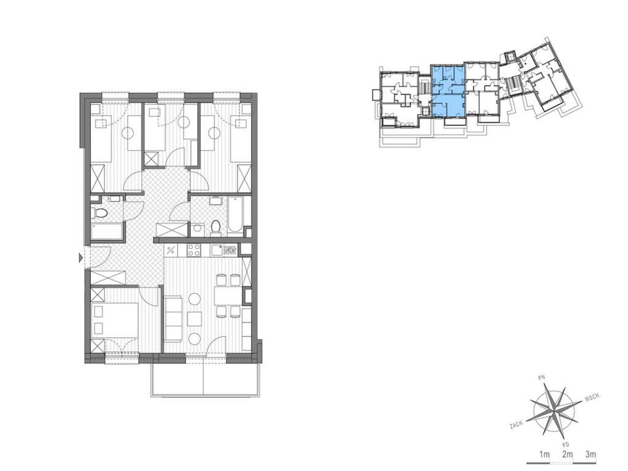 5-pokojowe mieszkanie 69m2 + balkon - Pełny obrazek: 2/12