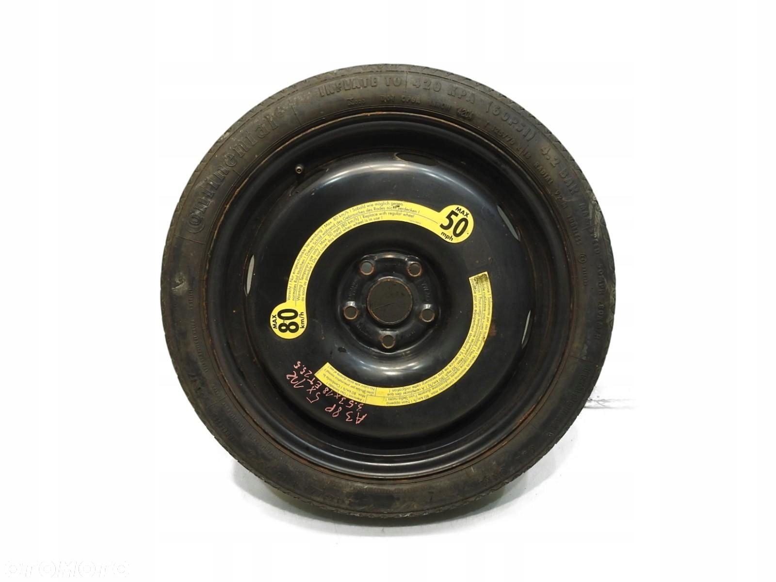 KOŁO ZAPASOWE DOJAZDOWE 125/70/R18 AUDI A3 8P 1K0601027B - 1