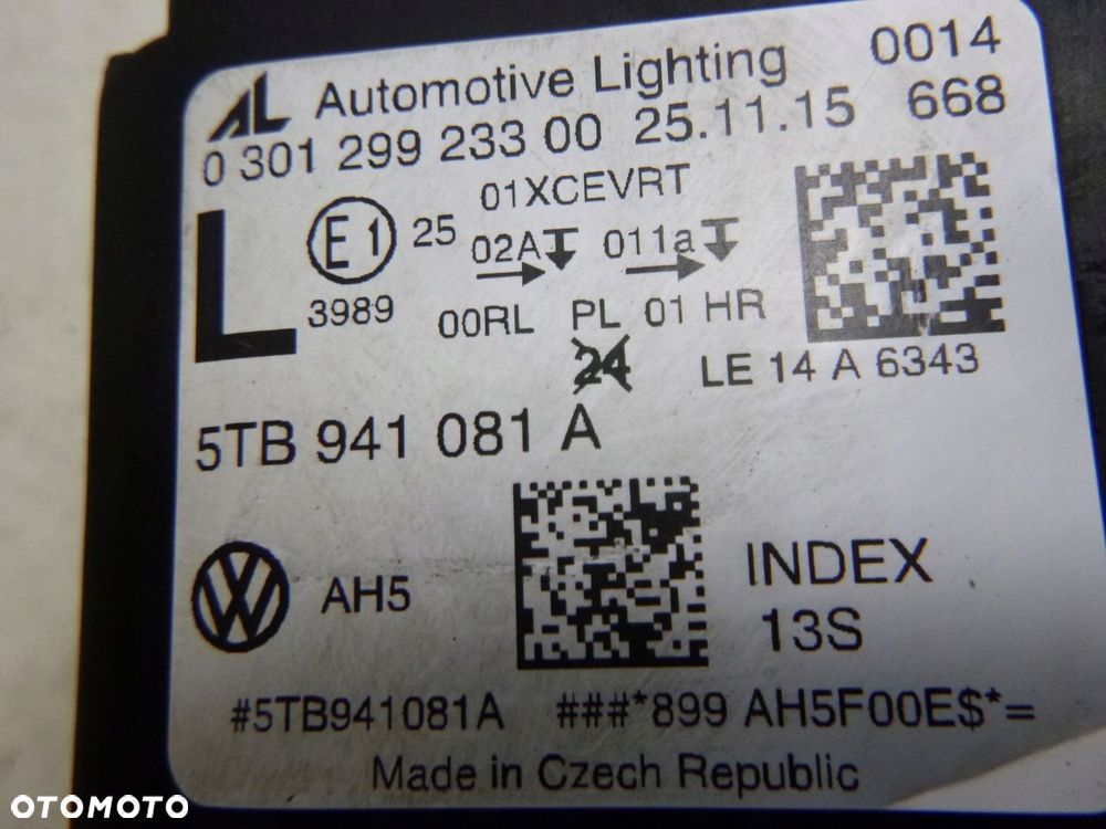 VOLKSWAGEN TOURAN II 2 REFLEKTOR LAMPA LEWY PRZÓD PRZEDNIA 8 PIN FULL LED ORYGINAŁ - 13