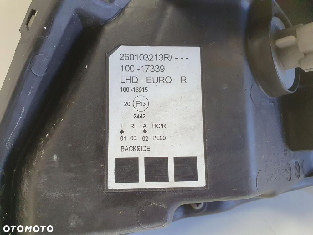 LAMPA PRAWA Renault Kangoo II prawy przód przednia 2008- EUROPA 260103213R - 2