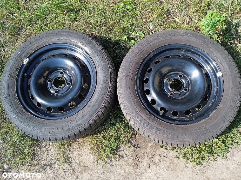 2 felgi stalowe 4x100 Renault Twingo Thalia Clio Dacia Spring opony zimowe - 1