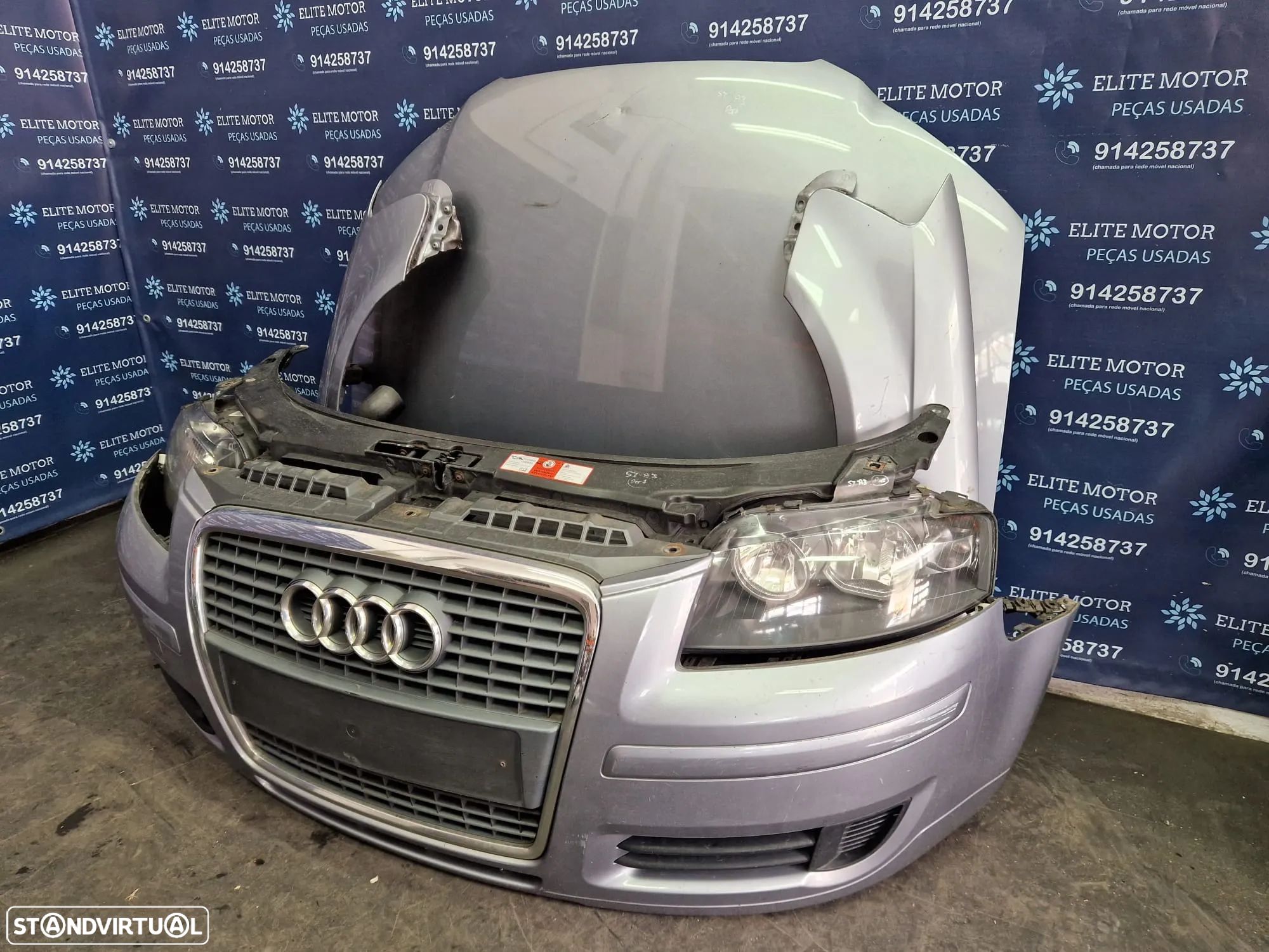 Frente completa usada AUDI A3 8P FASE 2 1.9 TDI BLS parachoques guardalamas oticas capot radiador - 1
