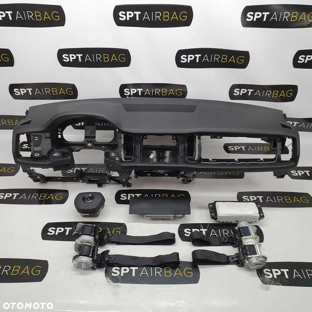 SKODA KODIAQ DESKA ROZDZIELCZA KONSOLA KOKPIT PULPIT PODUSZKI AIRBAG AIR BAG PASY KIT SET - 1