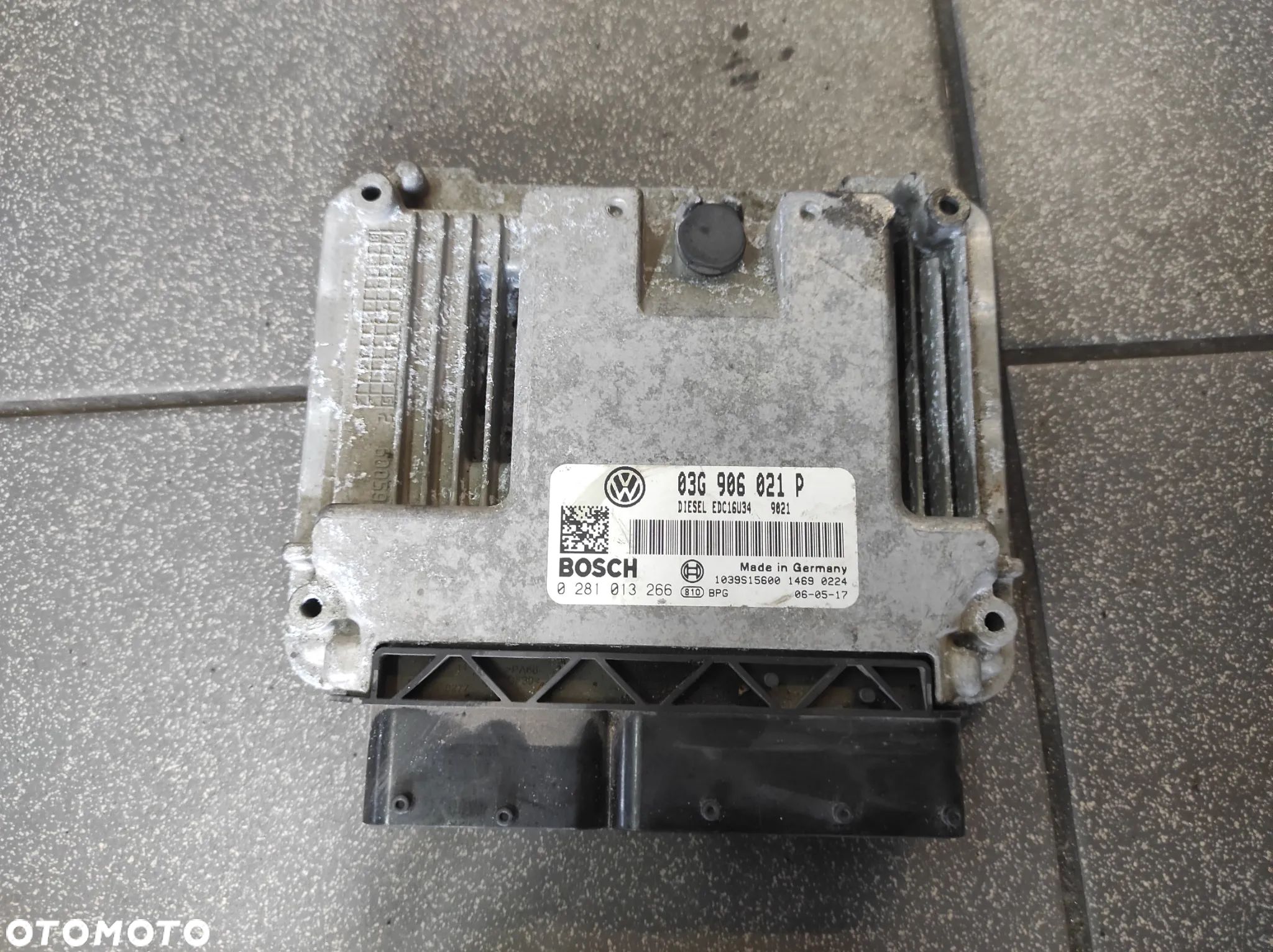 VW TOURAN KOMPUTER STEROWNIK SILNIKA 1.9 TDI BLS 03G906021P DIESEL EDC16U34 0281013266  WYSYŁKA !!!! - 1