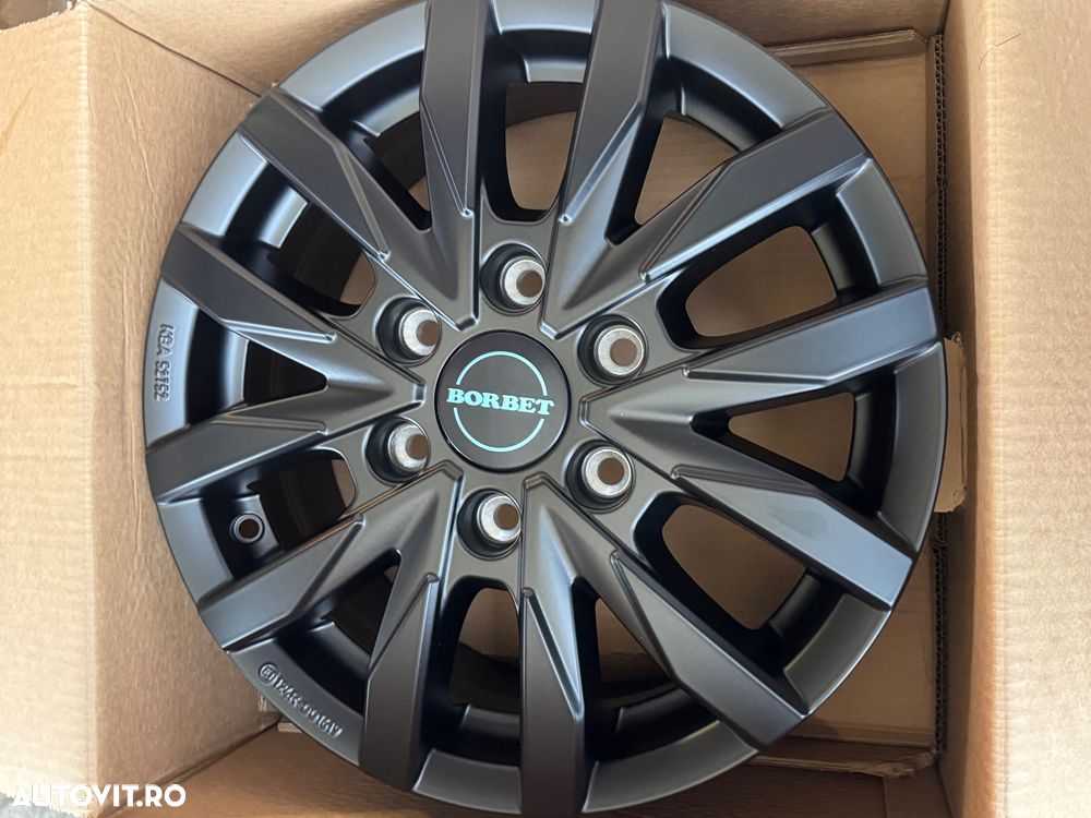 Vând jante aliaj negre Borbet Mercedes sprinter 6x130 pe 16”