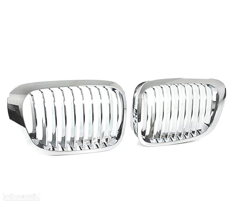 GRELHAS FRONTAIS BMW E46 COUPE CABRIO 99-03 LOOK M CROMADO - 2