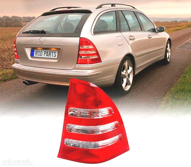 FAROLIN DIREITO MERCEDES CLASSE C W203 ESTATE 00-07 BRANCO VERMELHO - 1