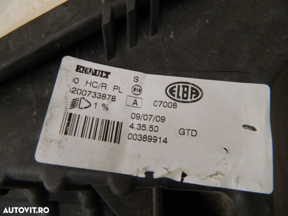Far stanga Dacia Sandero, 2008,  2009, 2010, 2011, 2012, cod origine 8200733878. - 5