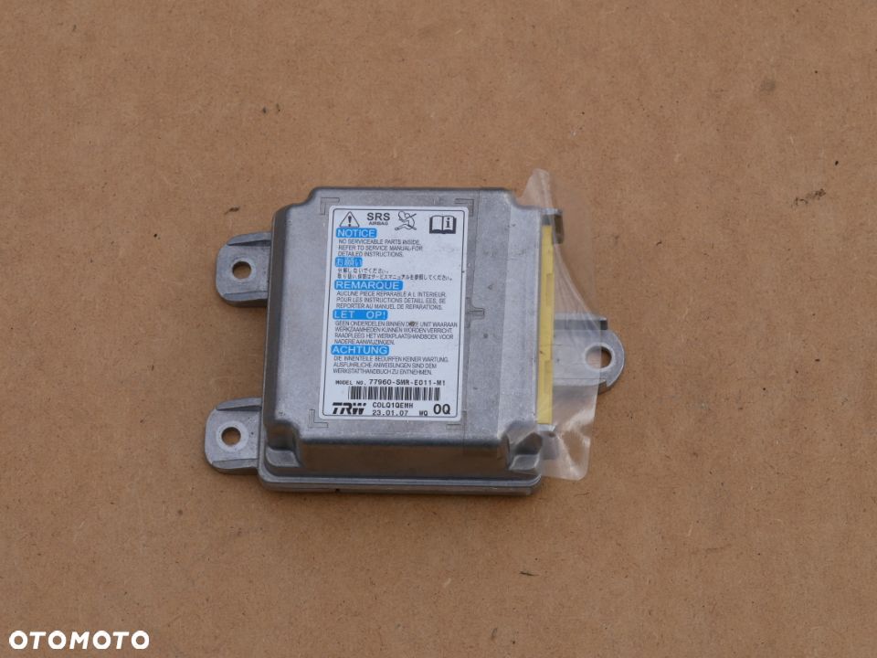 MODUŁ AIRBAG SRS HONDA CIVIC VIII UFO 3D TYPE-R  77960-SMR-E011-M1 - 1