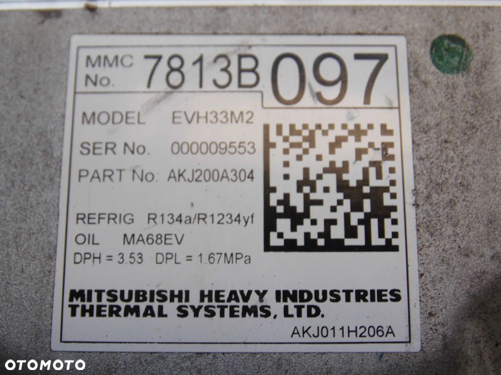 SPRĘŻARKA KOMPRESOR KLIMATYZACJI MITSUBISHI OUTLANDER III LIFT 2.4 PHEV 2020r. ORYGINAŁ - 5