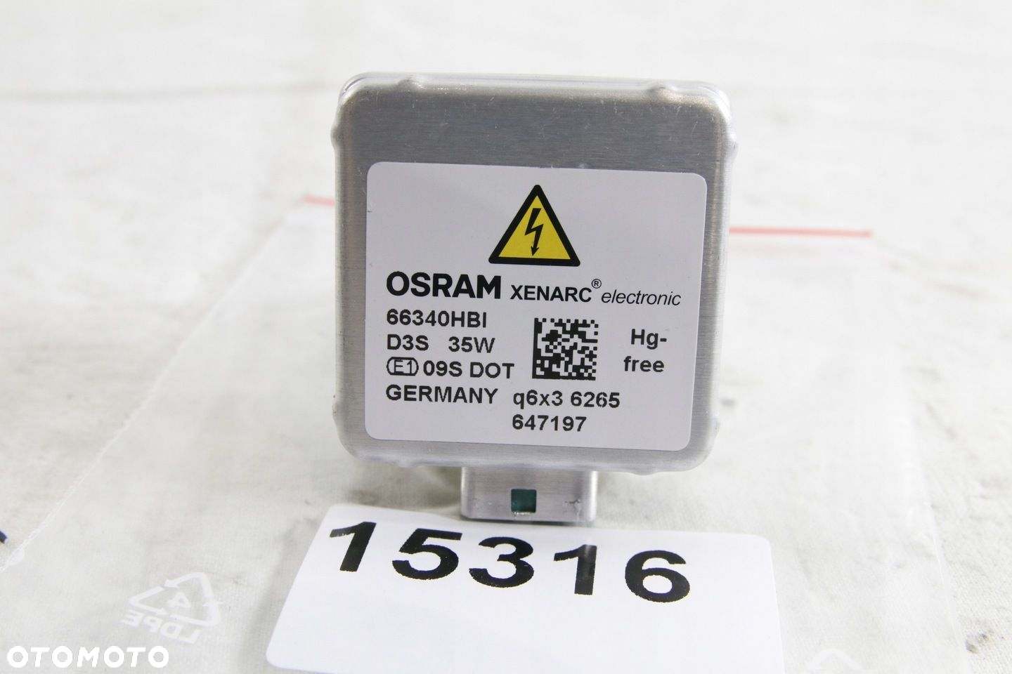 Żarówka Żarnik Palnik Xenon Używany Oryginał Osram Xenarc 66340hbi D3s 35w - 2
