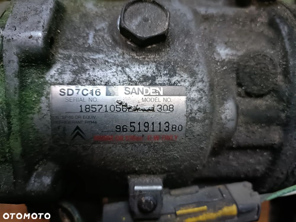 PEUGEOT 307 I 01-05 2,0 HDI sprężarka kompresor klimatyzacji SANDEN 9651911380 * - 4