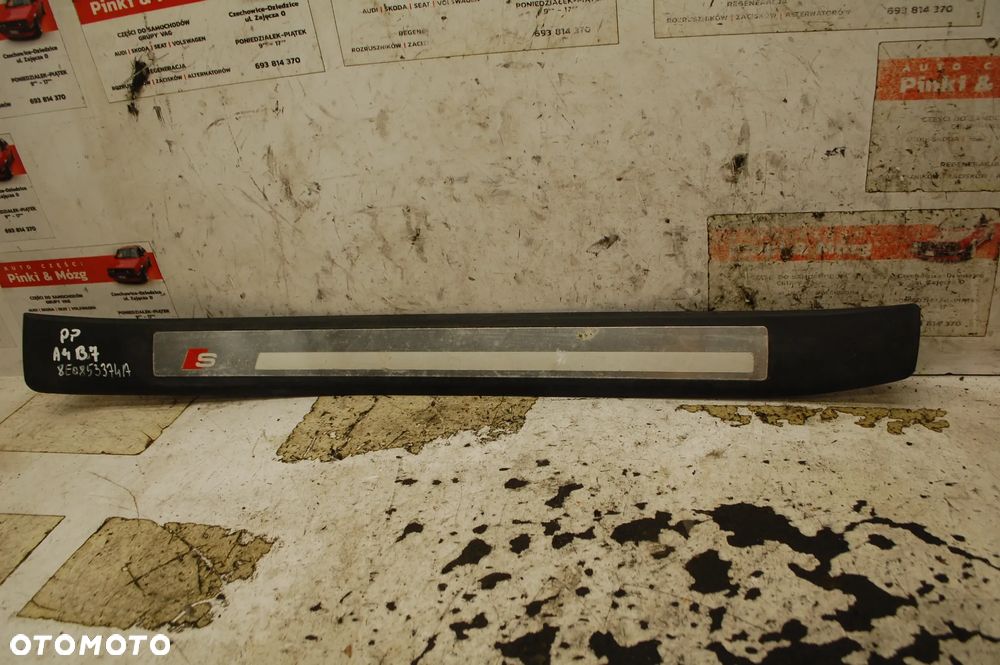 LISTWY NAKŁADKI PROGOWE PRZÓD + TYŁ AUDI A4 B7 S-LINE 8E0853375A 8E0853374A 8E0853373A - 9