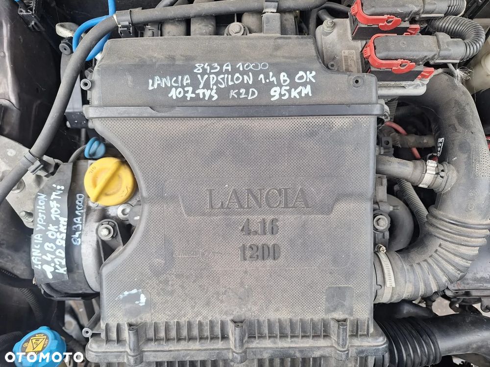 SILNIK 1.4 B 16V 843A1000 LANCIA YPSILON 107 TYS GWARANCJA - 1