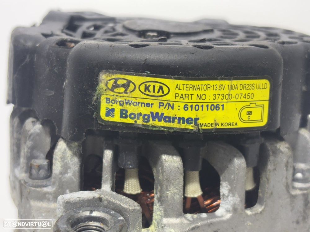 Alternador HYUNDAI i20 III 1.0 T-GDI REF. 3730007450 MOTOR G3LE - 5