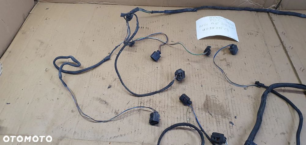 Wiązka instalacja czujników PDC zderzaka przód Audi A8 D3 Lift 4E0971095CB - 7