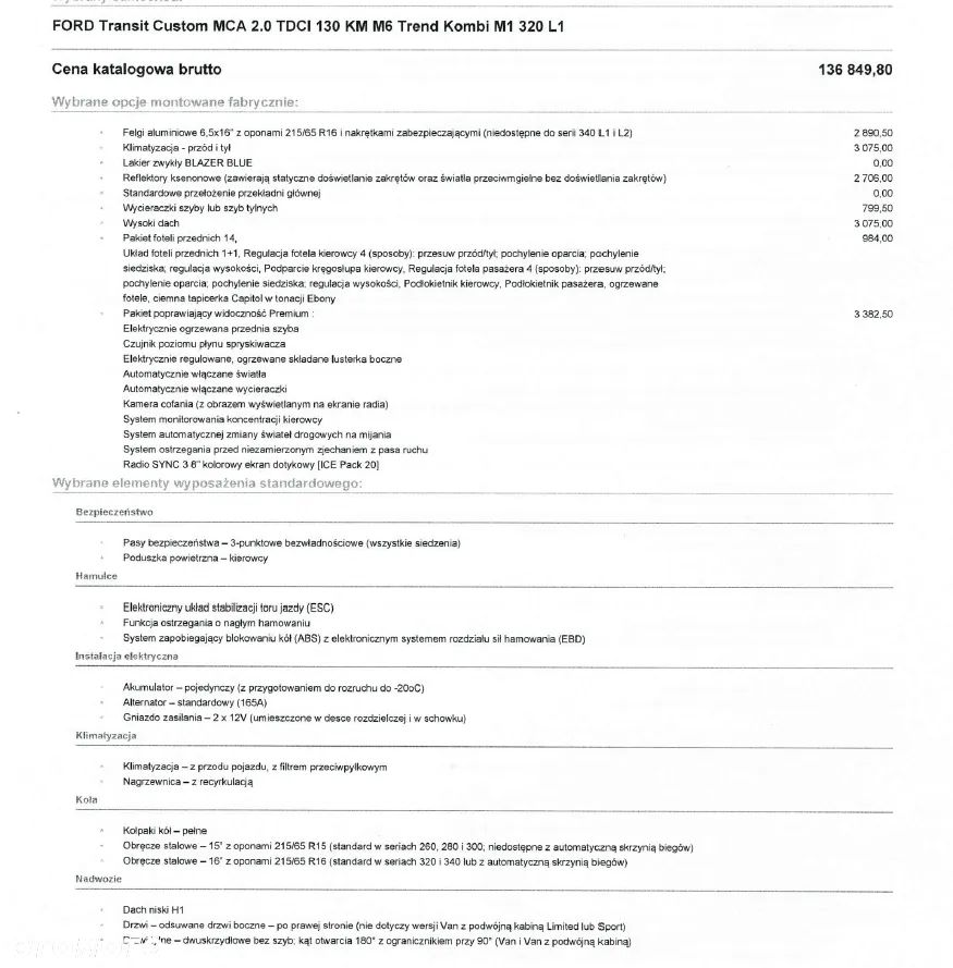 Ford Transit Custom 310 L1H1 Limited - 27