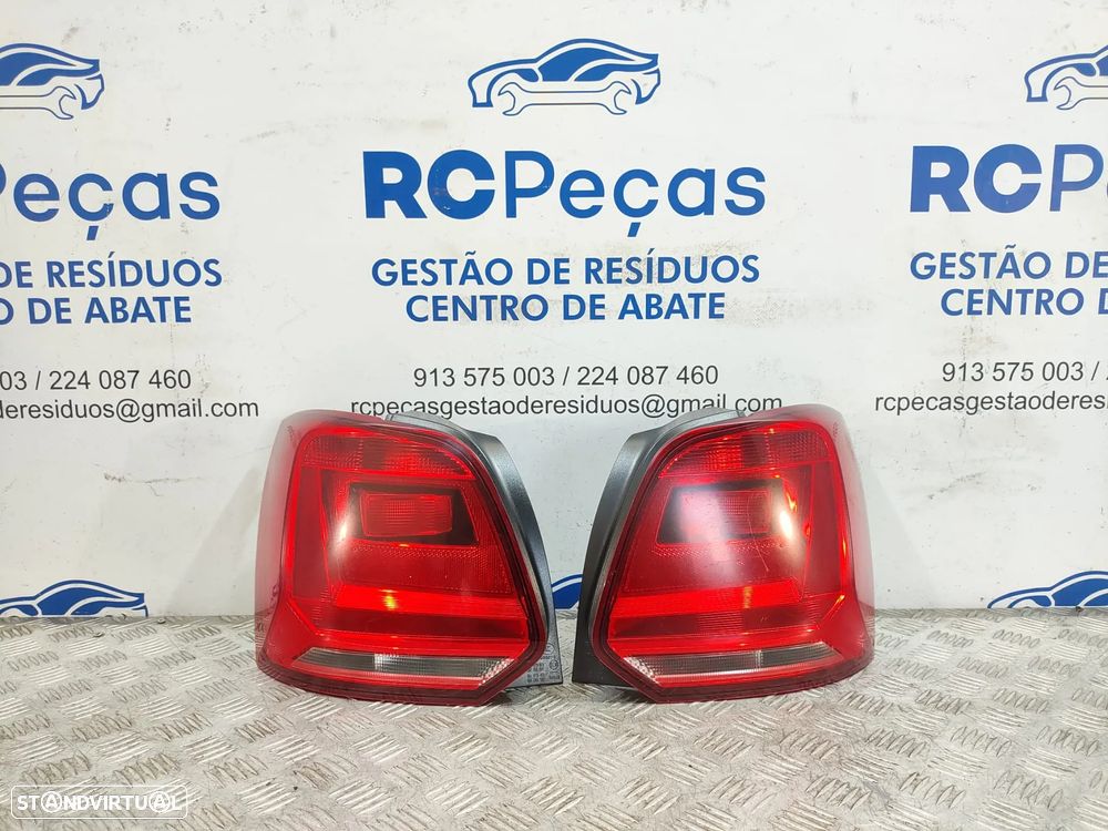 Farolins traseiros trás direito esquerdo originais VW Volkswagen Polo 5 V 6R 6C Facelift de 2014 a 2018 - 1