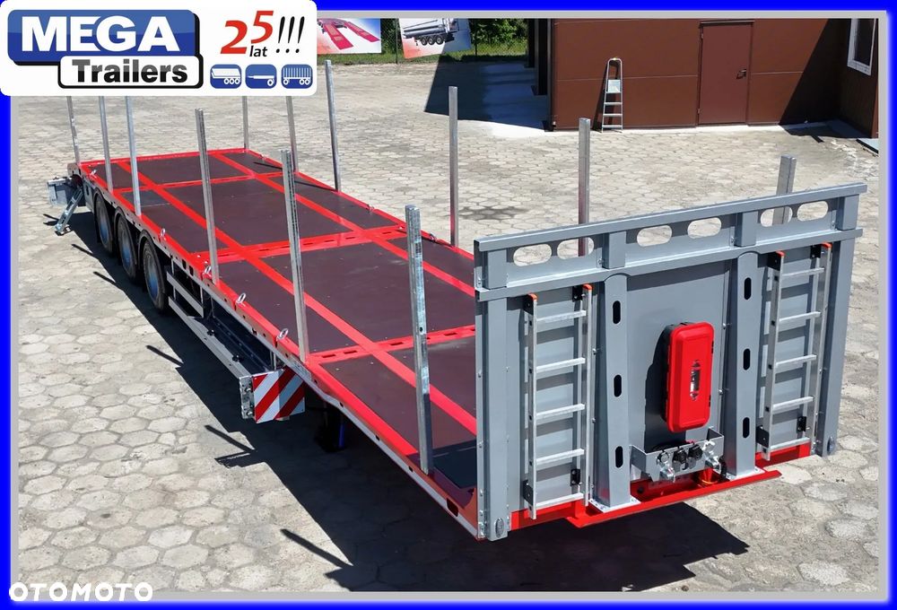 Inny PLATFORMA Mega osie 19,5 BPW, zamki kontenerowe, skos do najazdów !!! - 9