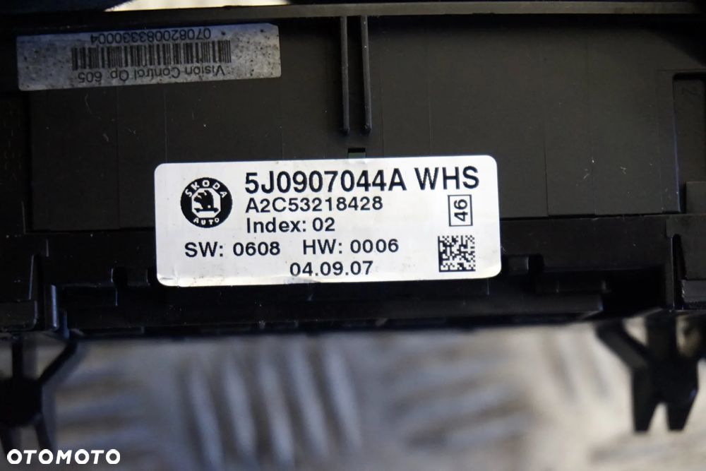 PANEL KLIMATYZACJI NAWIEWU ROOMSTER I 5J 5J0907044A CLIMATRONIC SKODA 2006-2010 - 4