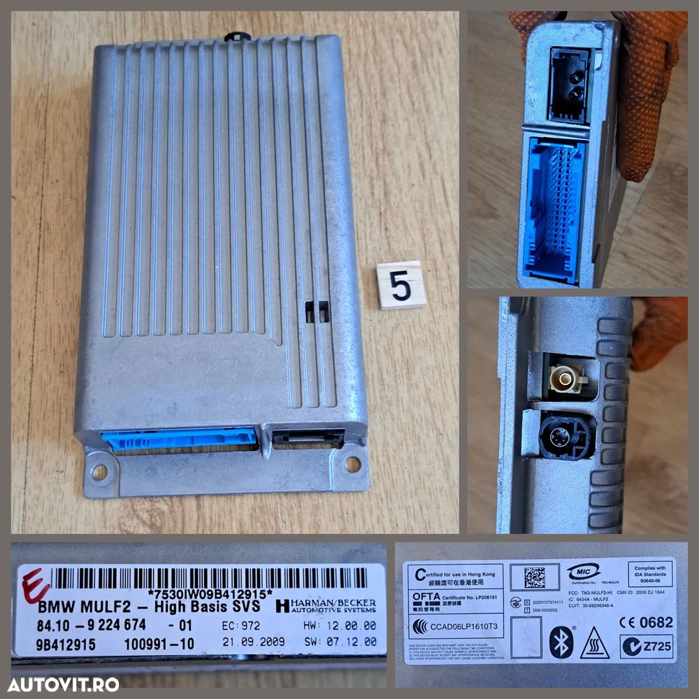 Modul Combox bluetooth modul telematic calc senzori parcare PDC ECU mulf 2 BMW Seria 1 2 3 4 5 6 7 x3 x5 x6 z4 F E - 6