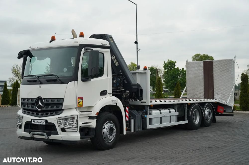 Mercedes-Benz AROCS 2533/ 6X2 / REMORCA AUTO + HIAB 188 B-2 HGV / COMANDE HIDRAULICE / TROLIU / PUNȚĂ RIDICATĂ - 7