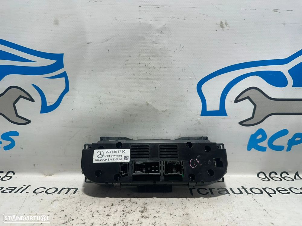 .Display Sofagem Climatronic Digital AC Ar Condicionado Mercedes Benz Classe C W204 A2048305790 2008 - 2015 - 5