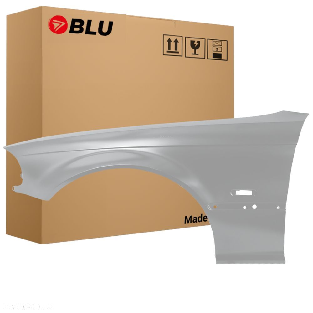 BLU Błotnik BMW 3 E46 Coupe Cabrio 354 lewy srebrny 1999-2003 przód Titanium Silver - 1