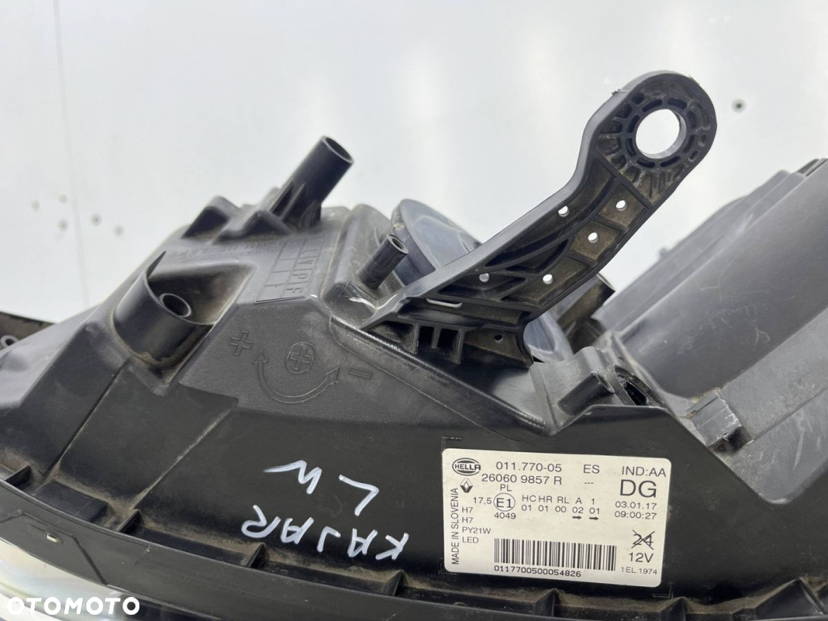 Lampa reflektor Renault Kadjar 15-22r. LEWA przednia soczewka H7 ORYGINALNA 260609857r 011.770-05 - 14