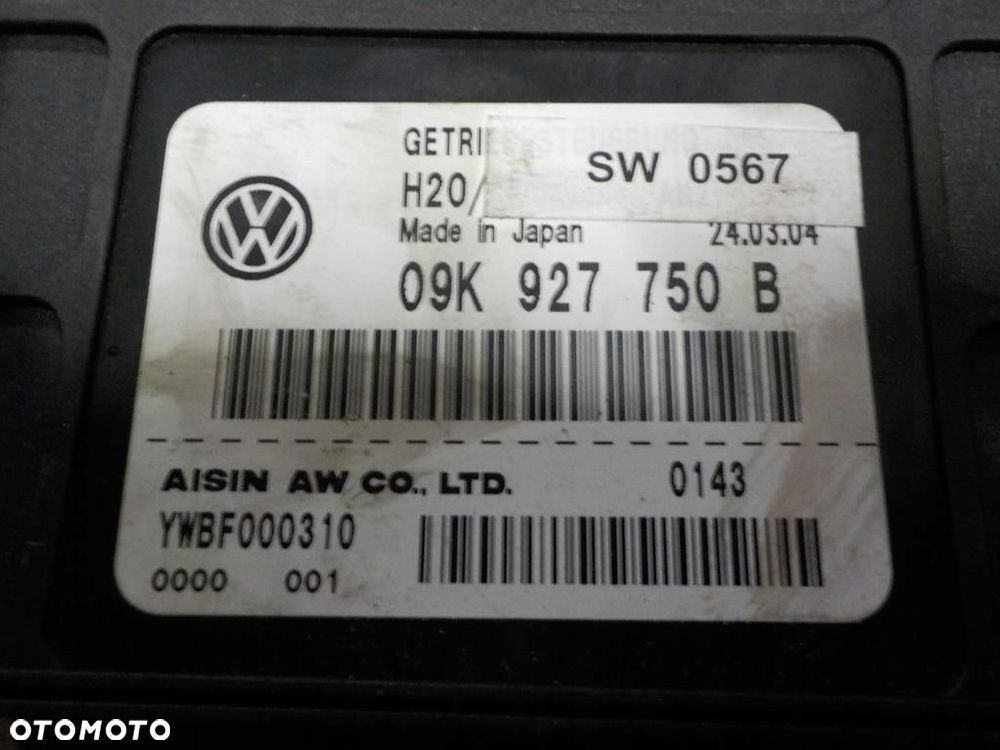 VW T5 STEROWNIK MODUŁ SKRZYNI BIEGÓW AUTOMAT 09K927750B - 2