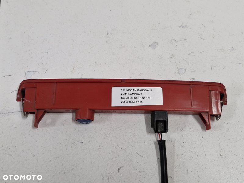 NISSAN QASHQAI II 2 J11 LAMPKA 3 ŚWIATŁO STOP STOPU 265904EA0A - 7