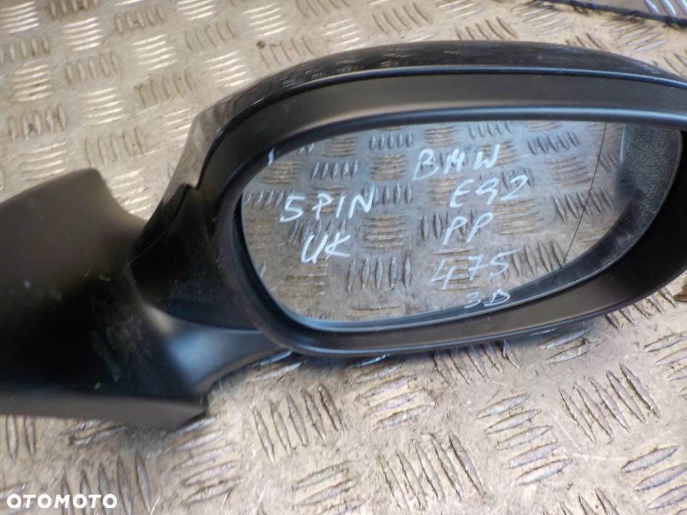 BMW E92 LIFT LUSTERKO LEWE LUB PRAWE 5 PIN 475 UK - 2