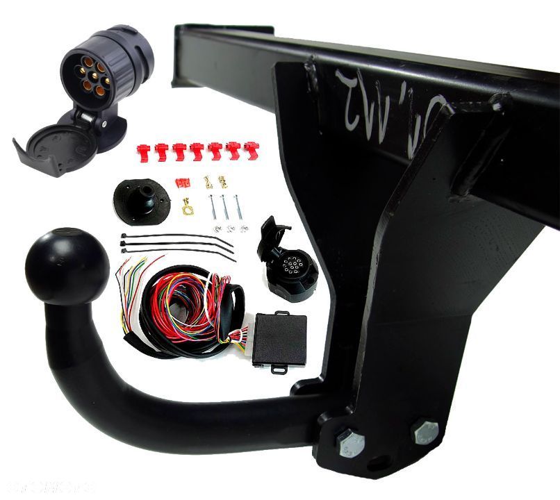 HAK HOLOWNICZY + MODUŁ + WIĄZKA + GNIAZDO 13P + ADAPTER 13PIN/7 DO SAMOCHODU AUDI Q5 1 8R B8 - 8