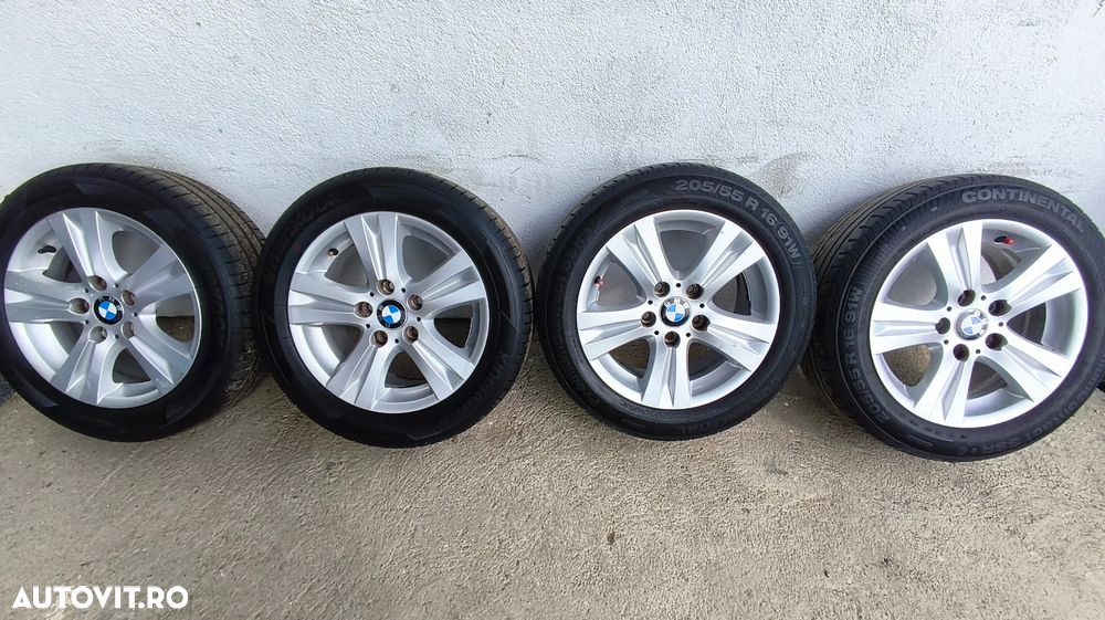 Set jante BMW style 222 dedicate e81/87 7j16et44 cu anvelope vara 205/55/15 - 1