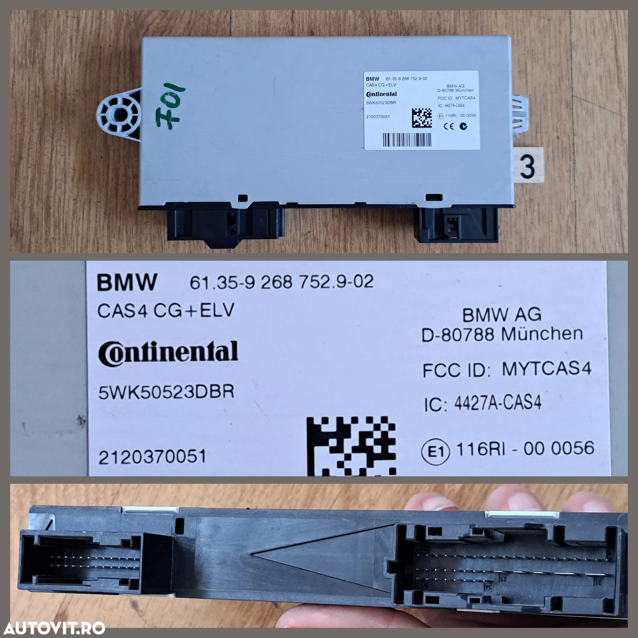 Modul ECU calculator CAS 4 CA, CG, CG-ELV, CAS 2, calculator telematic , modul cutie de transfer , ECU SCR adblue Seria E F G 520d 530dX 640d 750dX 650iX 760LiS - 4