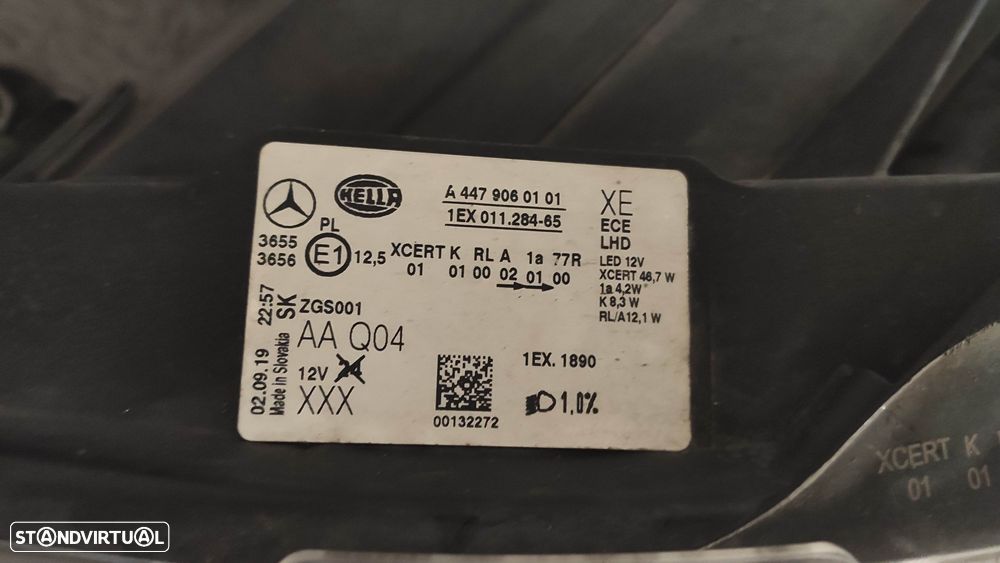 farol esquerdo Mercedes Vito w447 full Led ils - 3