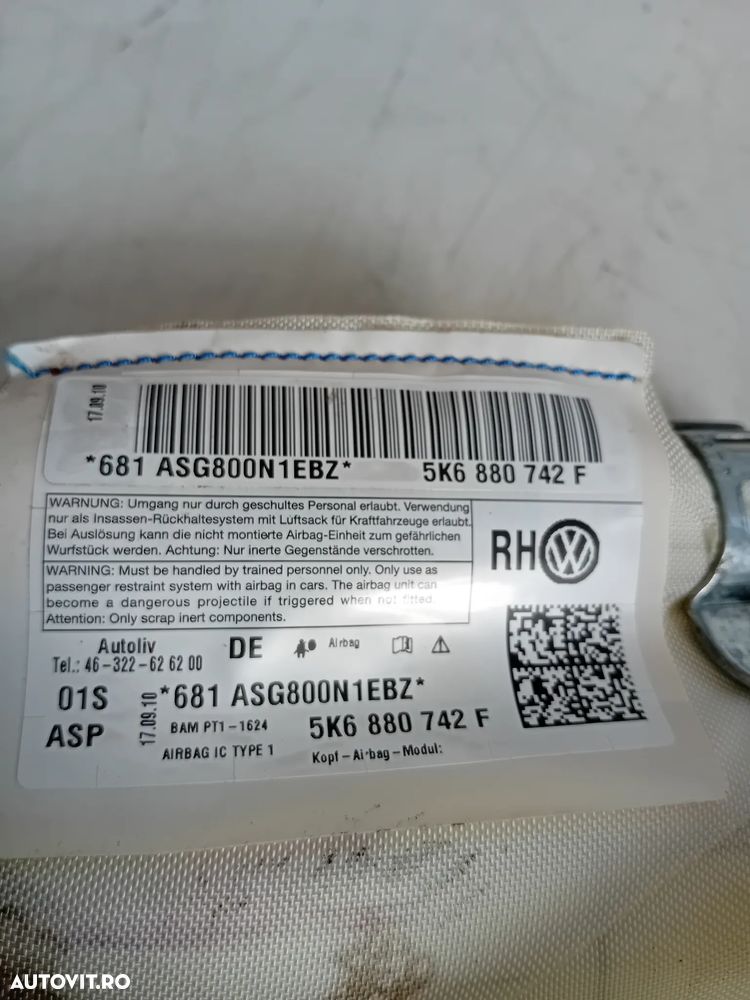 Cortine Airbag Cortina Stanga Dreapta Vw Golf 6 VI Hatchback 2009-2014 - 8