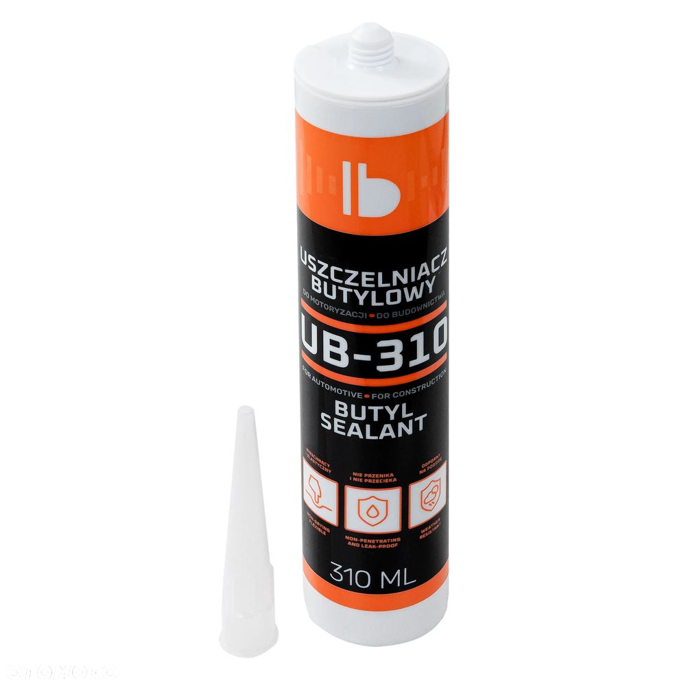 Czarny uszczelniacz butylowy Bitmat UB-310 masa do karoserii 310ml - 2